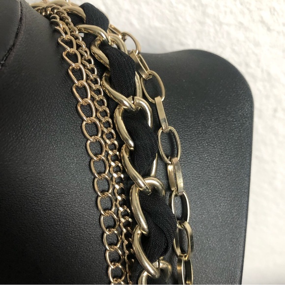Forever 21 Black & Gold Chain Link Necklace - Picture 11 of 11